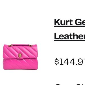 Kurt Geiger Vibrant Pink Quilted Shoulder Bag